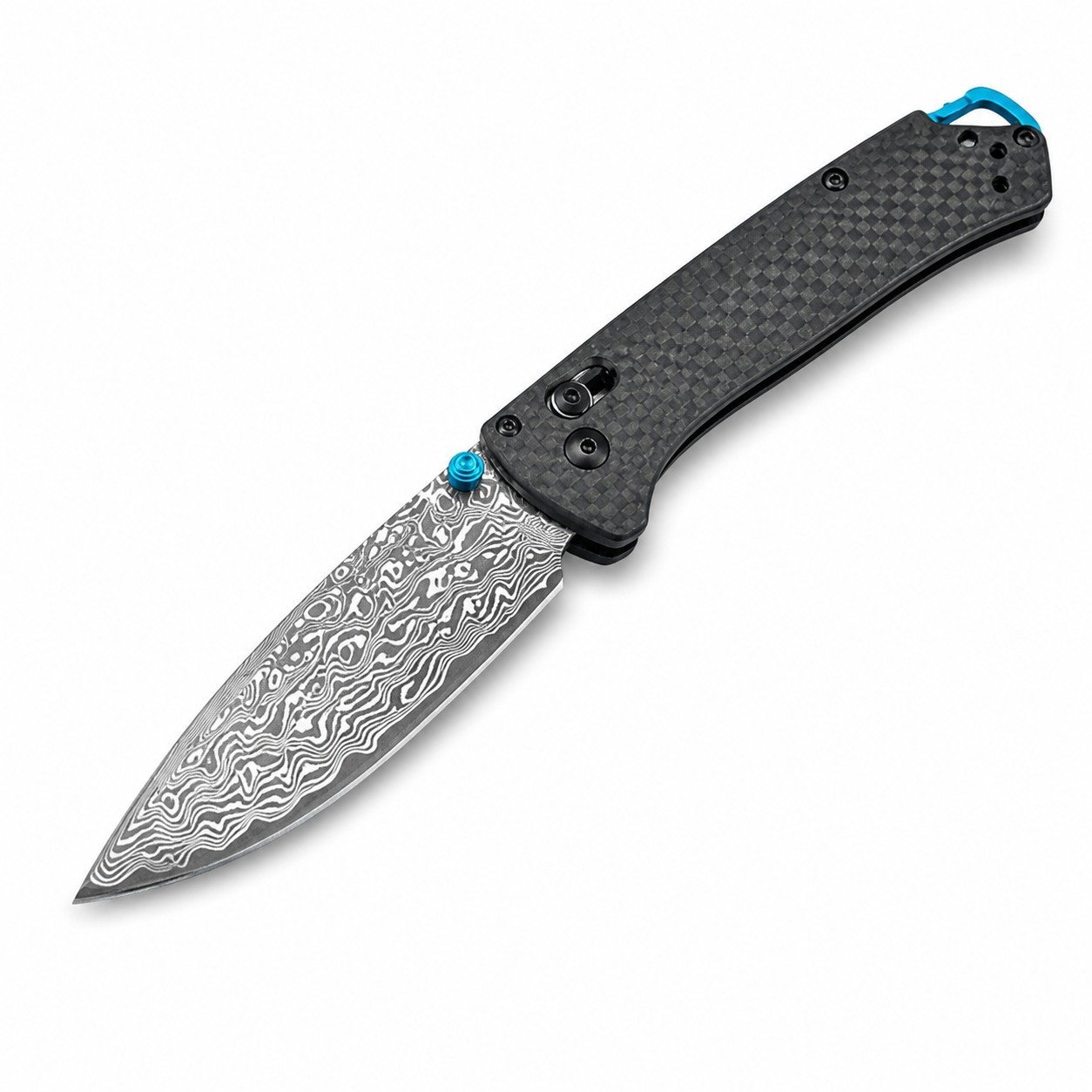 Carbon Fiber Damascus Folding Knife
