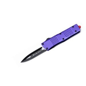Purple handle black double edge blade