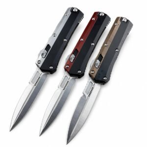 Three original Switchblade Flick knives on a high-resolution white background
